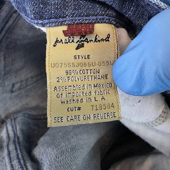 7 For All Mankind Jeans Womens 27 Blue Bootcut Stretch Denim Mid Rise Classic - Picture 12 of 14